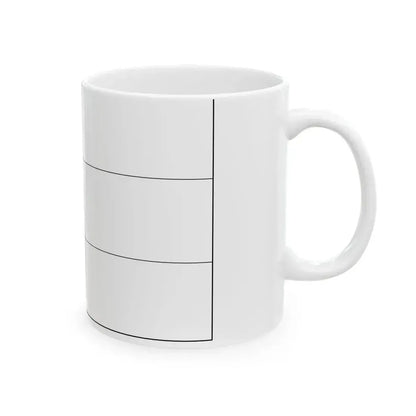 Flag of Estonia colouring page (Estonia) White Coffee Mug - Go Mug Yourself