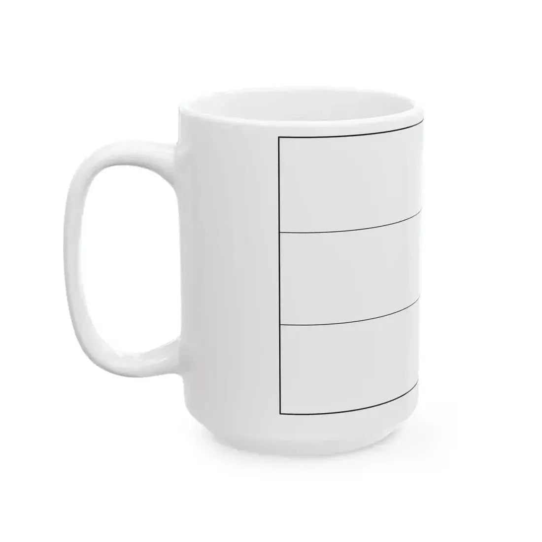 Flag of Estonia colouring page (Estonia) White Coffee Mug - Go Mug Yourself
