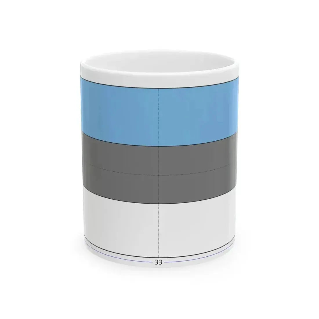 Flag of Estonia construction sheet (Estonia) White Coffee Mug 11oz - Go Mug Yourself