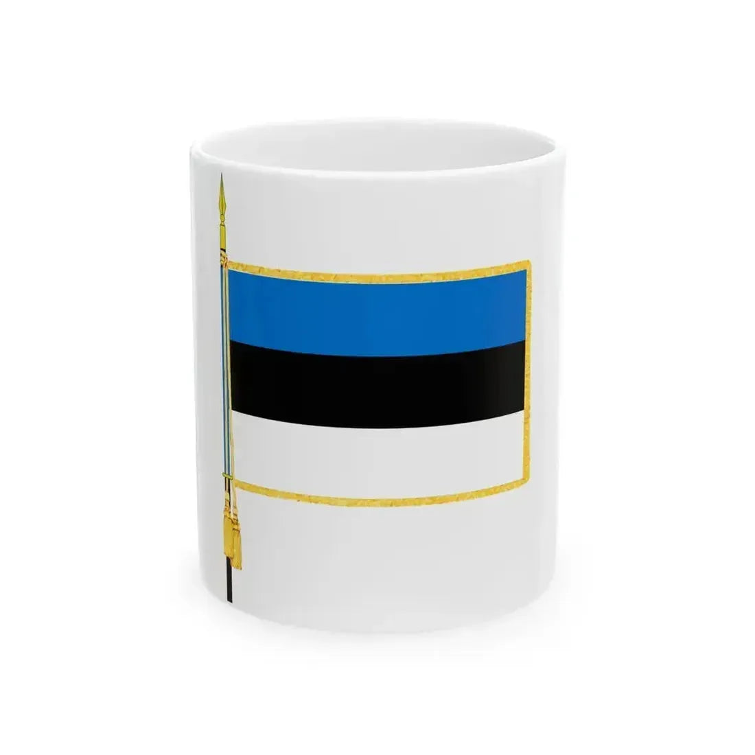 Flag of Estonia parade (Estonia) White Coffee Mug 11oz - Go Mug Yourself