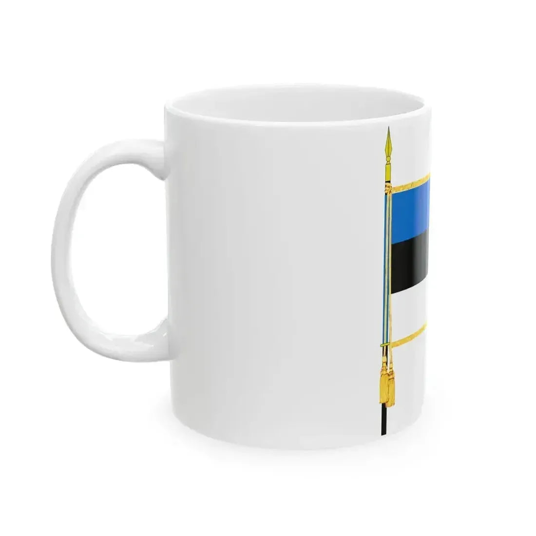 Flag of Estonia parade (Estonia) White Coffee Mug - Go Mug Yourself