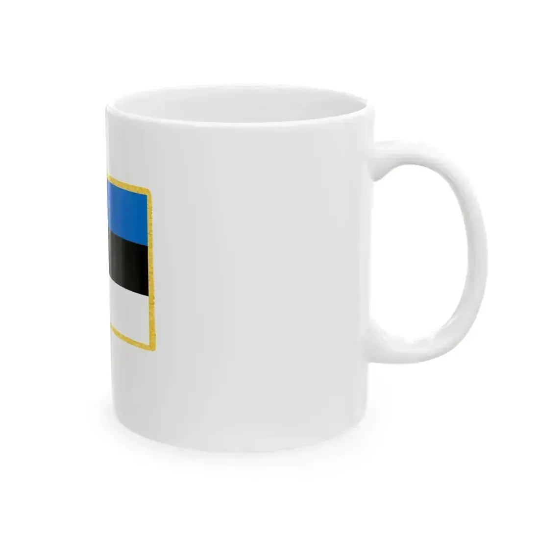 Flag of Estonia parade (Estonia) White Coffee Mug - Go Mug Yourself