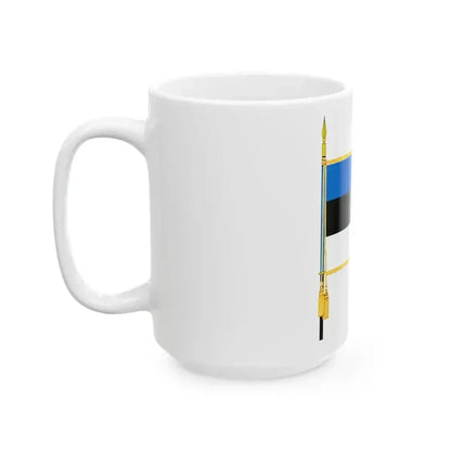 Flag of Estonia parade (Estonia) White Coffee Mug - Go Mug Yourself
