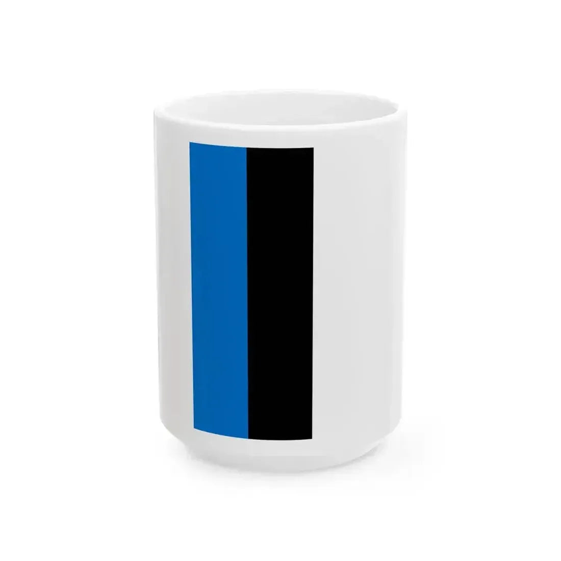 Flag of Estonia vertical (Estonia) White Coffee Mug 15oz - Go Mug Yourself