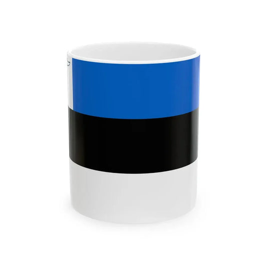 Flag of Estonian Customs (Estonia) White Coffee Mug 11oz - Go Mug Yourself