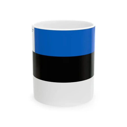 Flag of Estonian Customs (Estonia) White Coffee Mug 11oz - Go Mug Yourself