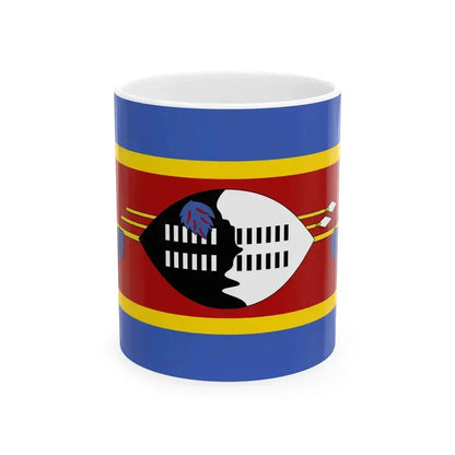 Flag of Eswatini (Eswatini) White Coffee Mug 11oz - Go Mug Yourself