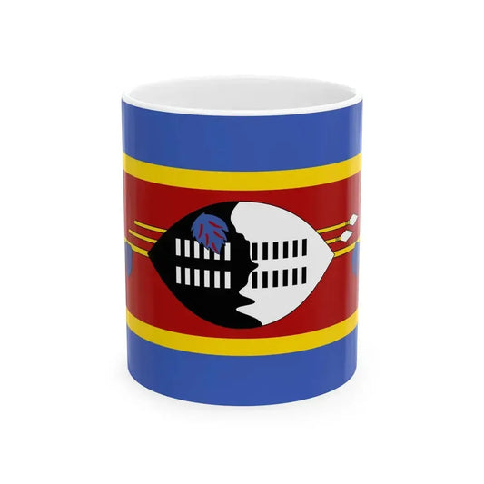 Flag of Eswatini (Eswatini) White Coffee Mug 11oz - Go Mug Yourself