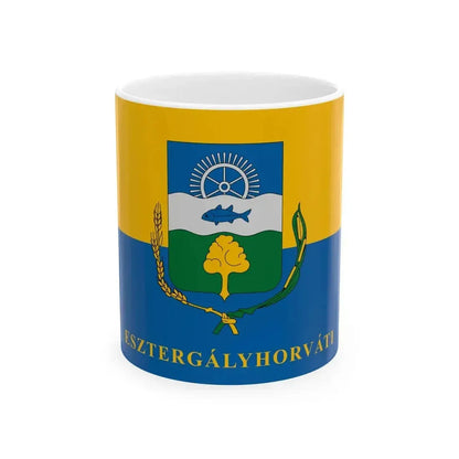 Flag of Esztergalyhorvati (Hungary) White Coffee Mug 11oz - Go Mug Yourself