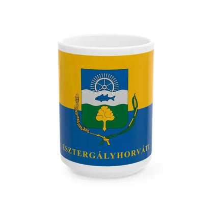 Flag of Esztergalyhorvati (Hungary) White Coffee Mug 15oz - Go Mug Yourself