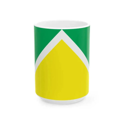 Flag of et-Ahja vald (Estonia) White Coffee Mug 15oz - Go Mug Yourself