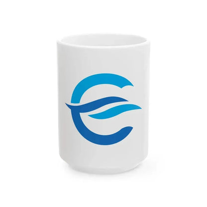 Flag of Etajima Hiroshima (Japan) White Coffee Mug 15oz - Go Mug Yourself