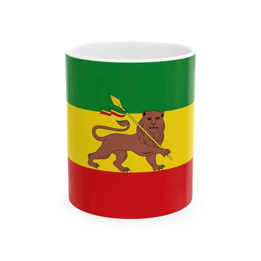 Flag of Ethiopia 1974-1975 (Ethiopia) White Coffee Mug 11oz - Go Mug Yourself
