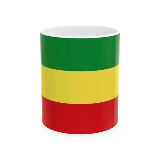 Flag of Ethiopia 1975-1987 (Ethiopia) White Coffee Mug 11oz - Go Mug Yourself