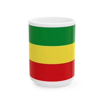 Flag of Ethiopia 1975-1987 (Ethiopia) White Coffee Mug 15oz - Go Mug Yourself