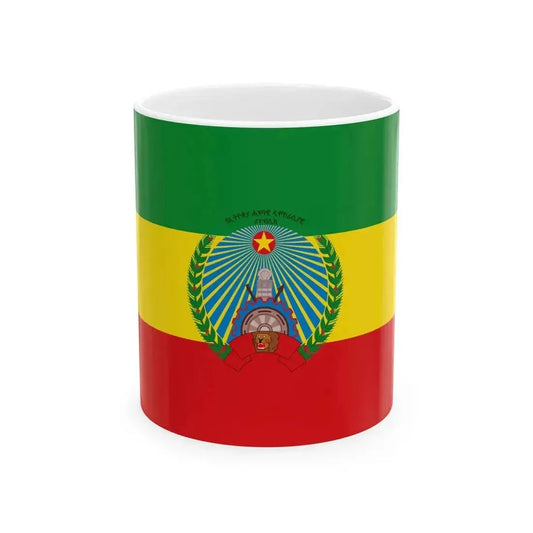 Flag of Ethiopia 1987-1991 2-3 (Ethiopia) White Coffee Mug 11oz - Go Mug Yourself