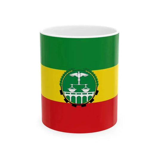 Flag of Ethiopia 1992-1996 (Ethiopia) White Coffee Mug 11oz - Go Mug Yourself