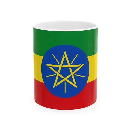 Flag of Ethiopia (Ethiopia) White Coffee Mug 11oz - Go Mug Yourself