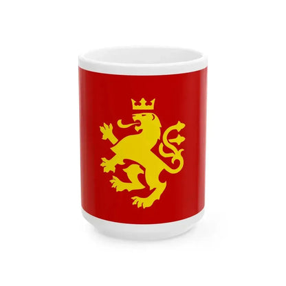 Flag of ethnic Macedonians (North Macedonia) White Coffee Mug 15oz - Go Mug Yourself