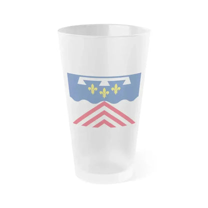 Flag of Eure et Loir France 2 - Frosted Pint Glass 16oz 16oz Frosted - Go Mug Yourself