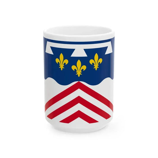 Flag of Eure et Loir France 2 - White Coffee Mug 15oz - Go Mug Yourself