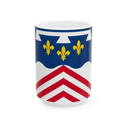 Flag of Eure-et-Loir (France) White Coffee Mug 15oz - Go Mug Yourself