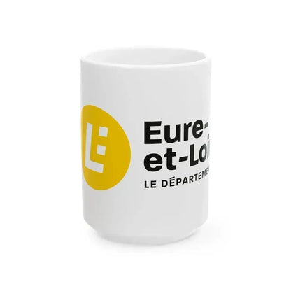 Flag of Eure et Loir France - White Coffee Mug 15oz - Go Mug Yourself