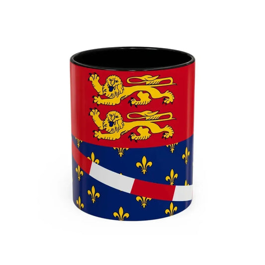 Flag of Eure France 2 - Accent Coffee Mug 11oz Black - Go Mug Yourself