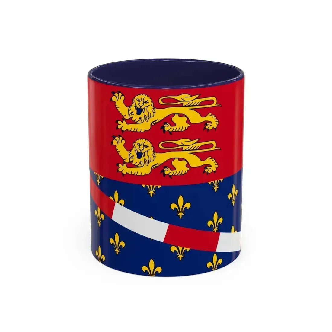 Flag of Eure France 2 - Accent Coffee Mug 11oz Navy - Go Mug Yourself
