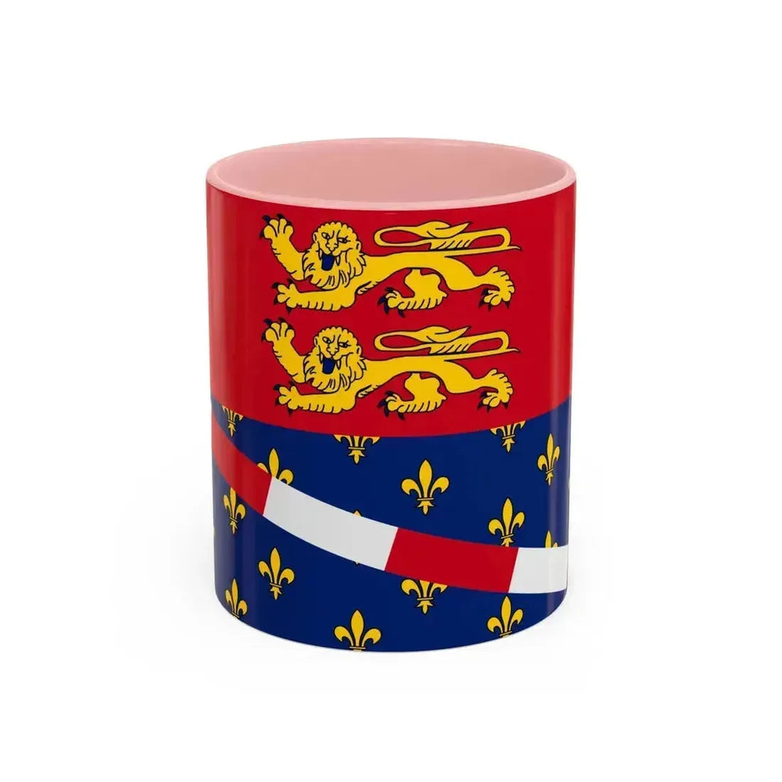 Flag of Eure France 2 - Accent Coffee Mug 11oz Pink - Go Mug Yourself