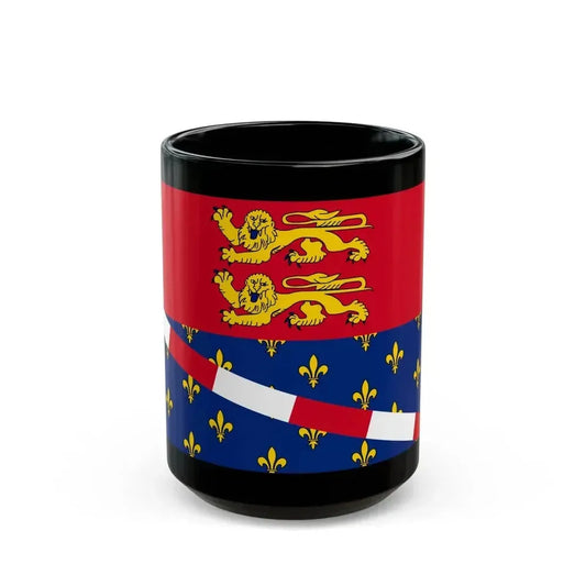 Flag of Eure France 2 - Black Coffee Mug 15oz - Go Mug Yourself