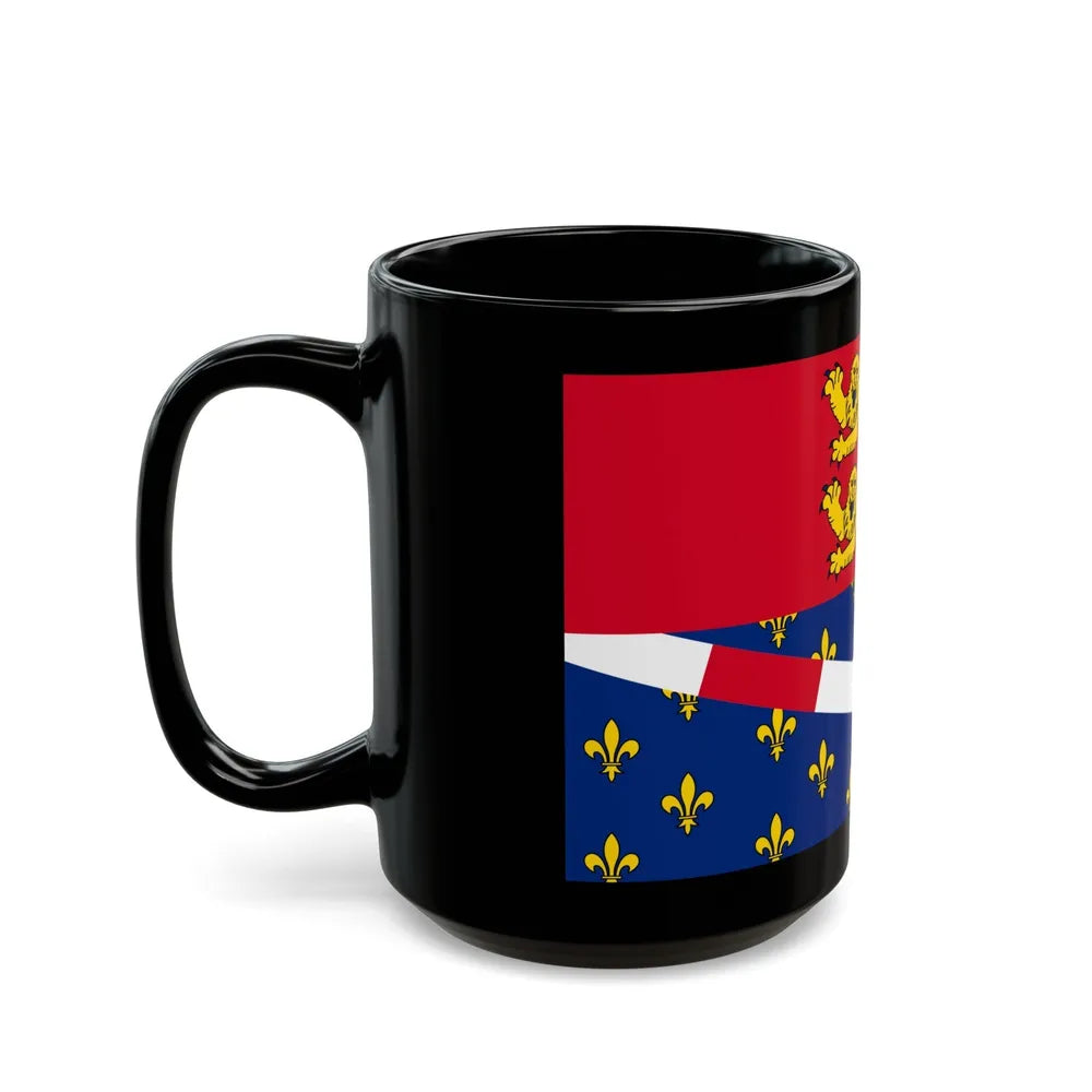 Flag of Eure France 2 - Black Coffee Mug-Go Mug Yourself