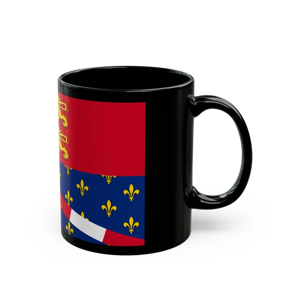 Flag of Eure France 2 - Black Coffee Mug-Go Mug Yourself