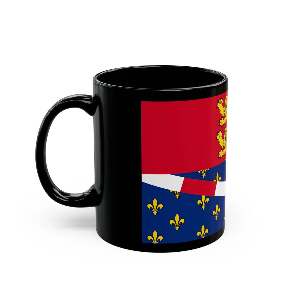 Flag of Eure France 2 - Black Coffee Mug-Go Mug Yourself