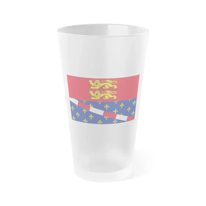 Flag of Eure France 2 - Frosted Pint Glass 16oz 16oz Frosted - Go Mug Yourself