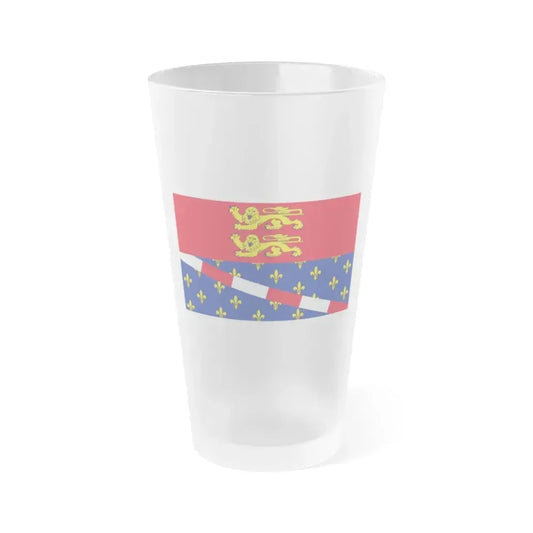 Flag of Eure France 2 - Frosted Pint Glass 16oz 16oz Frosted - Go Mug Yourself