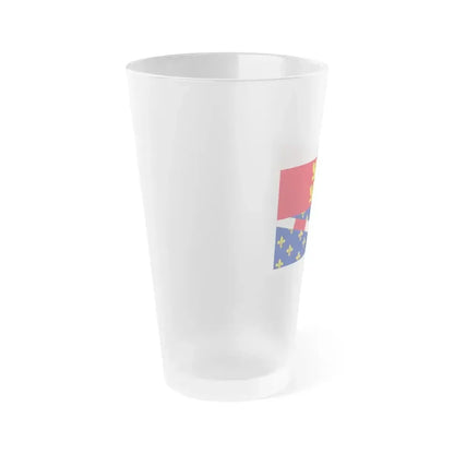 Flag of Eure France 2 - Frosted Pint Glass 16oz - Go Mug Yourself