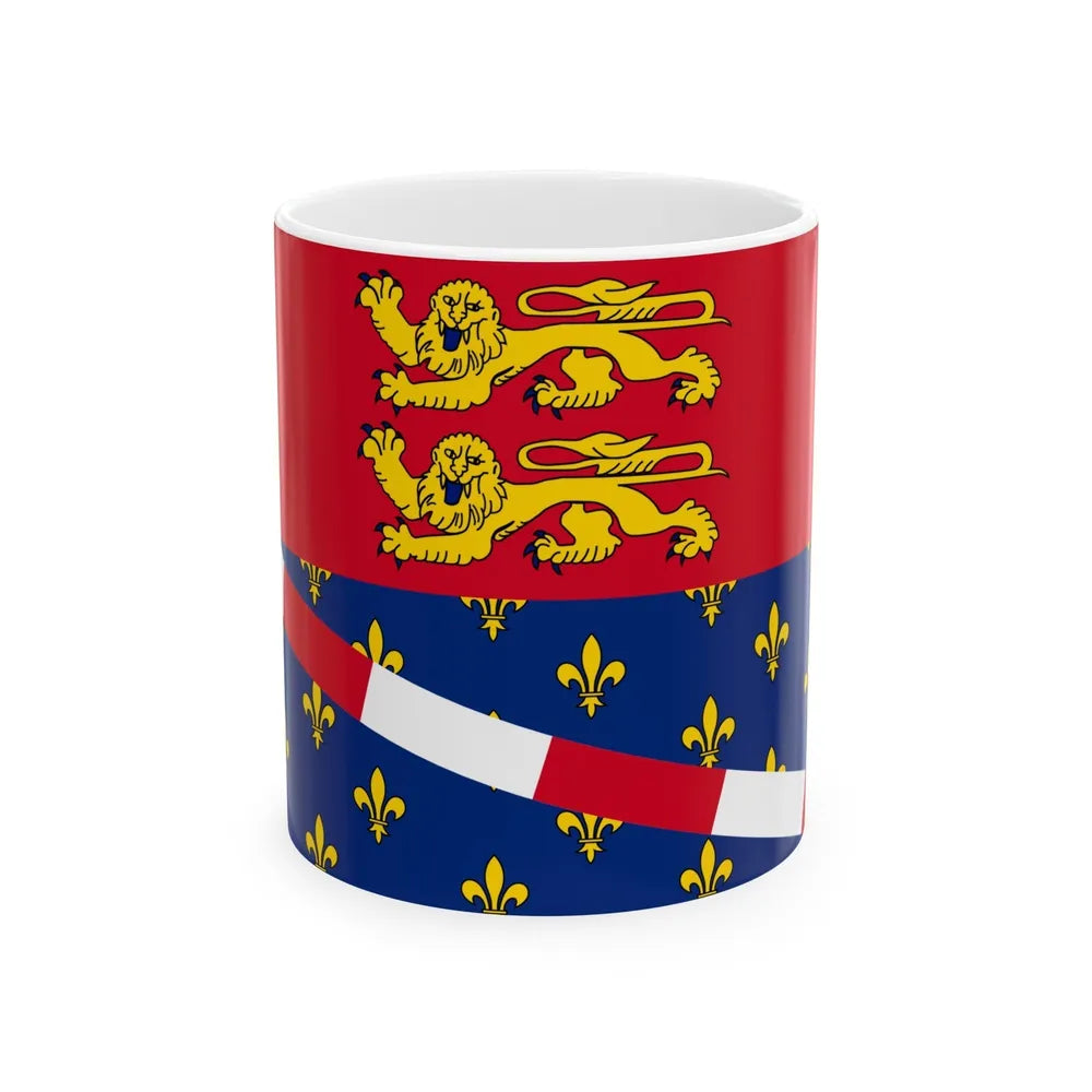 Flag of Eure France 2 - White Coffee Mug-11oz-Go Mug Yourself