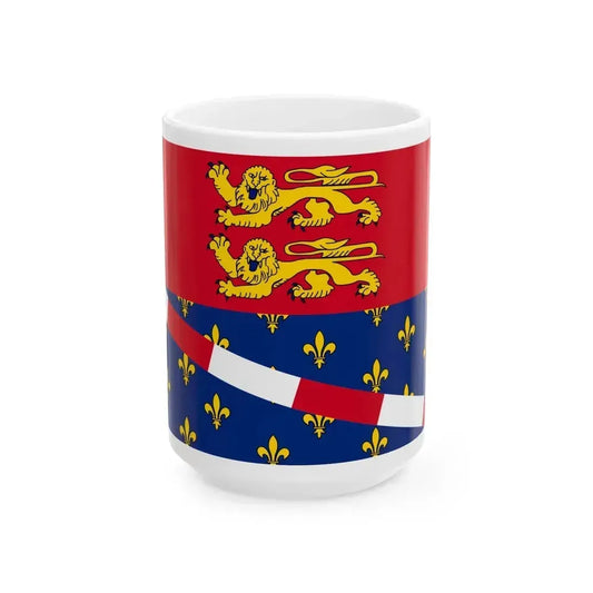 Flag of Eure France 2 - White Coffee Mug 15oz - Go Mug Yourself