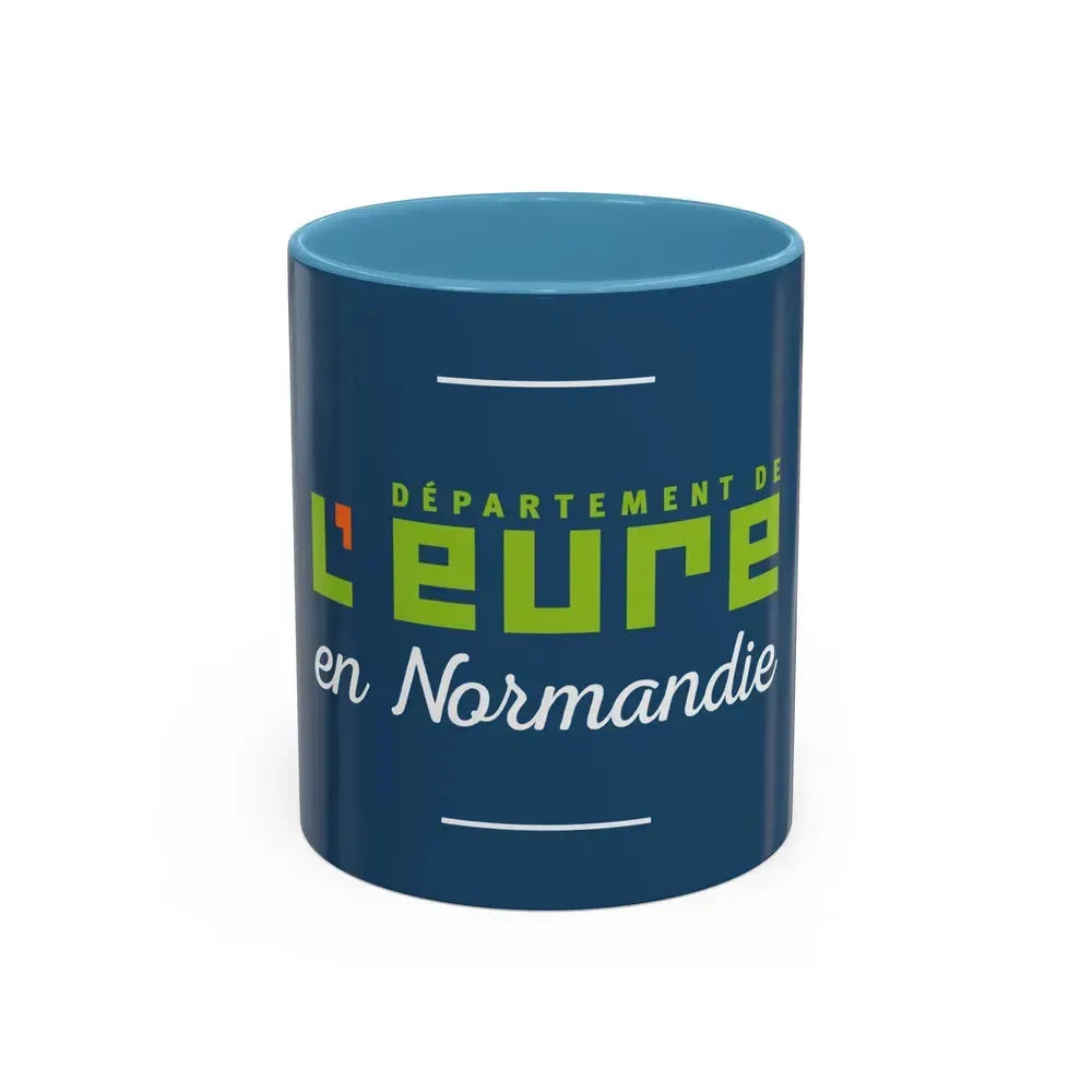 Flag of Eure France - Accent Coffee Mug 11oz Light Blue - Go Mug Yourself