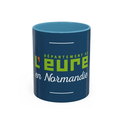 Flag of Eure France - Accent Coffee Mug 11oz Light Blue - Go Mug Yourself