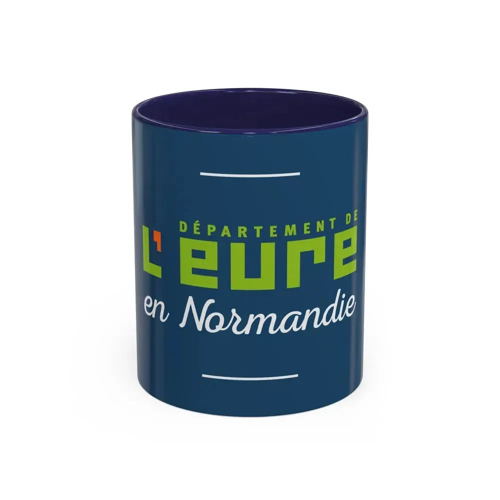 Flag of Eure France - Accent Coffee Mug 11oz Navy - Go Mug Yourself