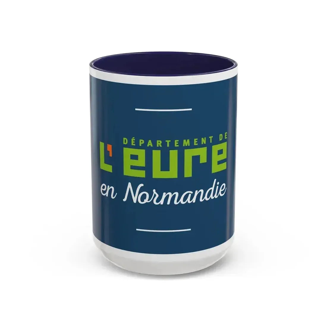 Flag of Eure France - Accent Coffee Mug 15oz Navy - Go Mug Yourself