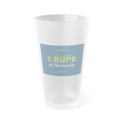 Flag of Eure France - Frosted Pint Glass 16oz 16oz Frosted - Go Mug Yourself
