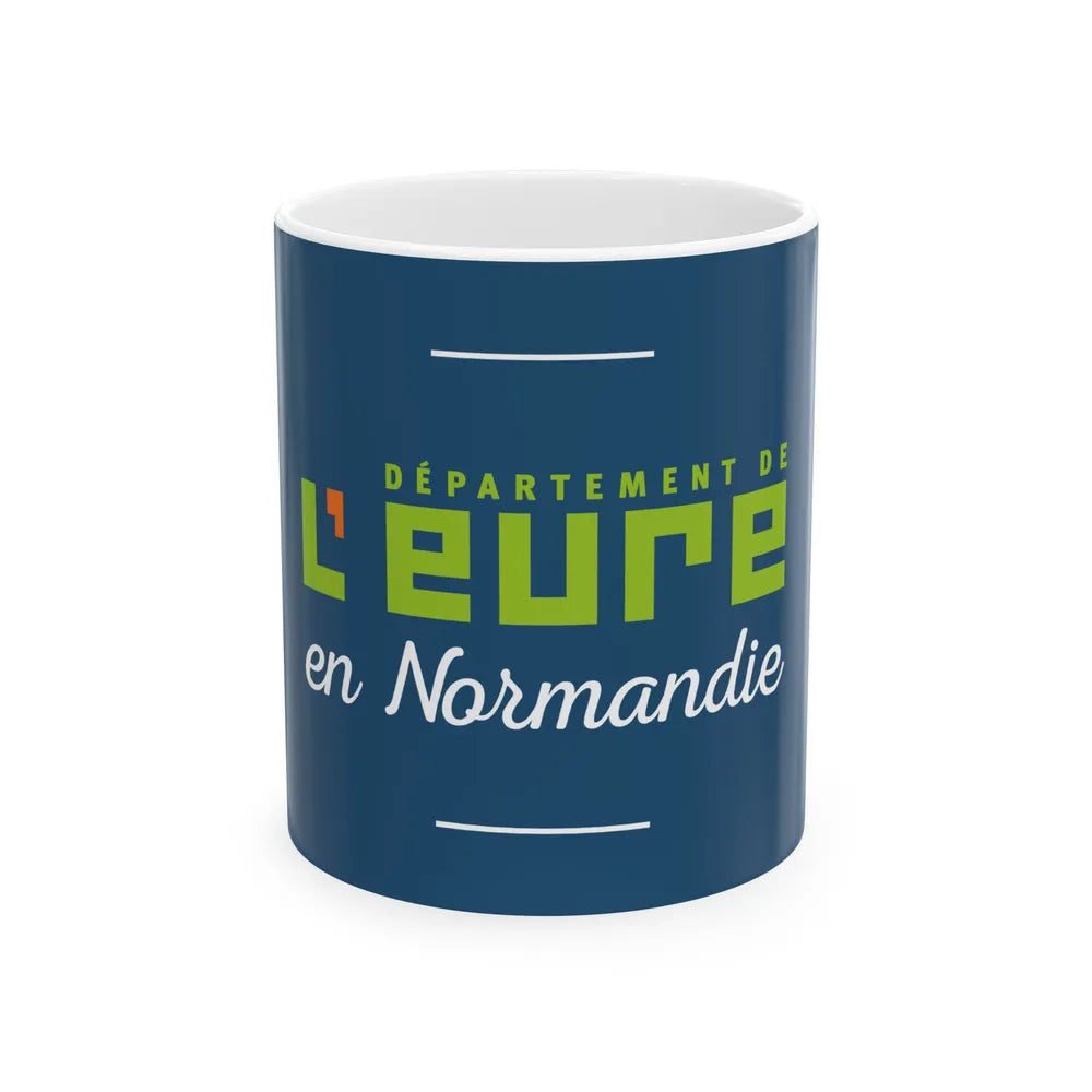 Flag of Eure France - White Coffee Mug-11oz-Go Mug Yourself