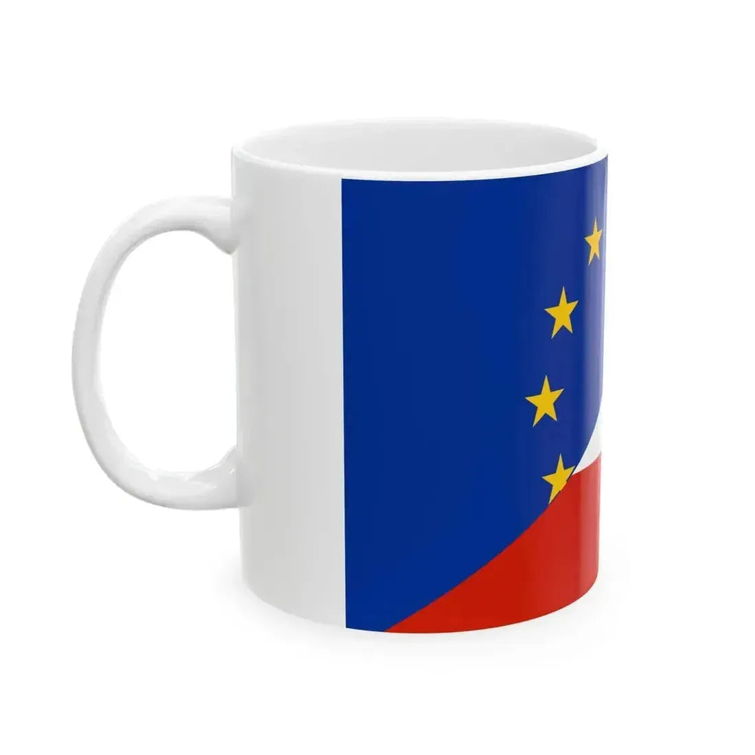 Flag of Europe and Austria (Austria) White Coffee Mug - Go Mug Yourself