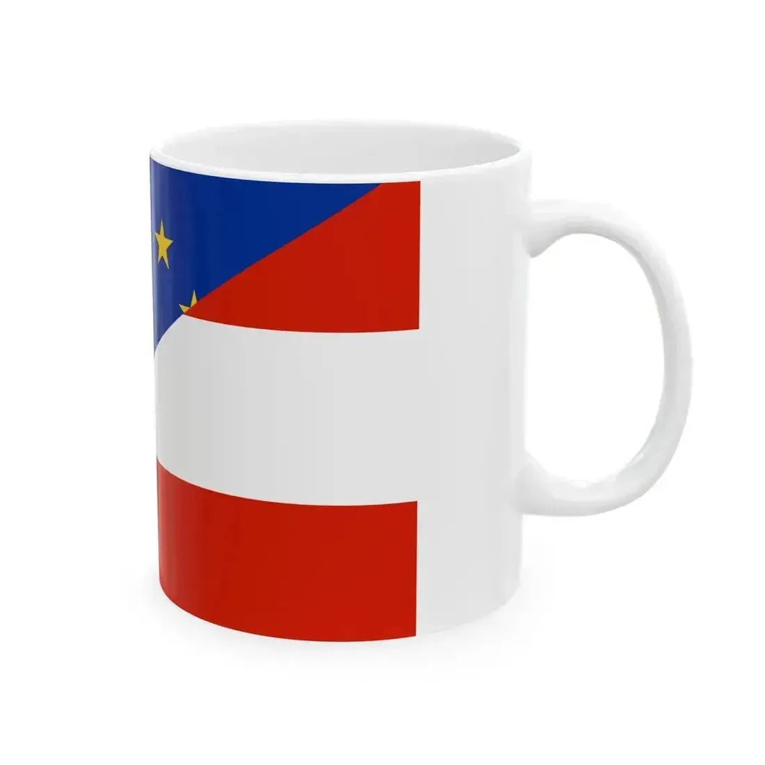Flag of Europe and Austria (Austria) White Coffee Mug - Go Mug Yourself