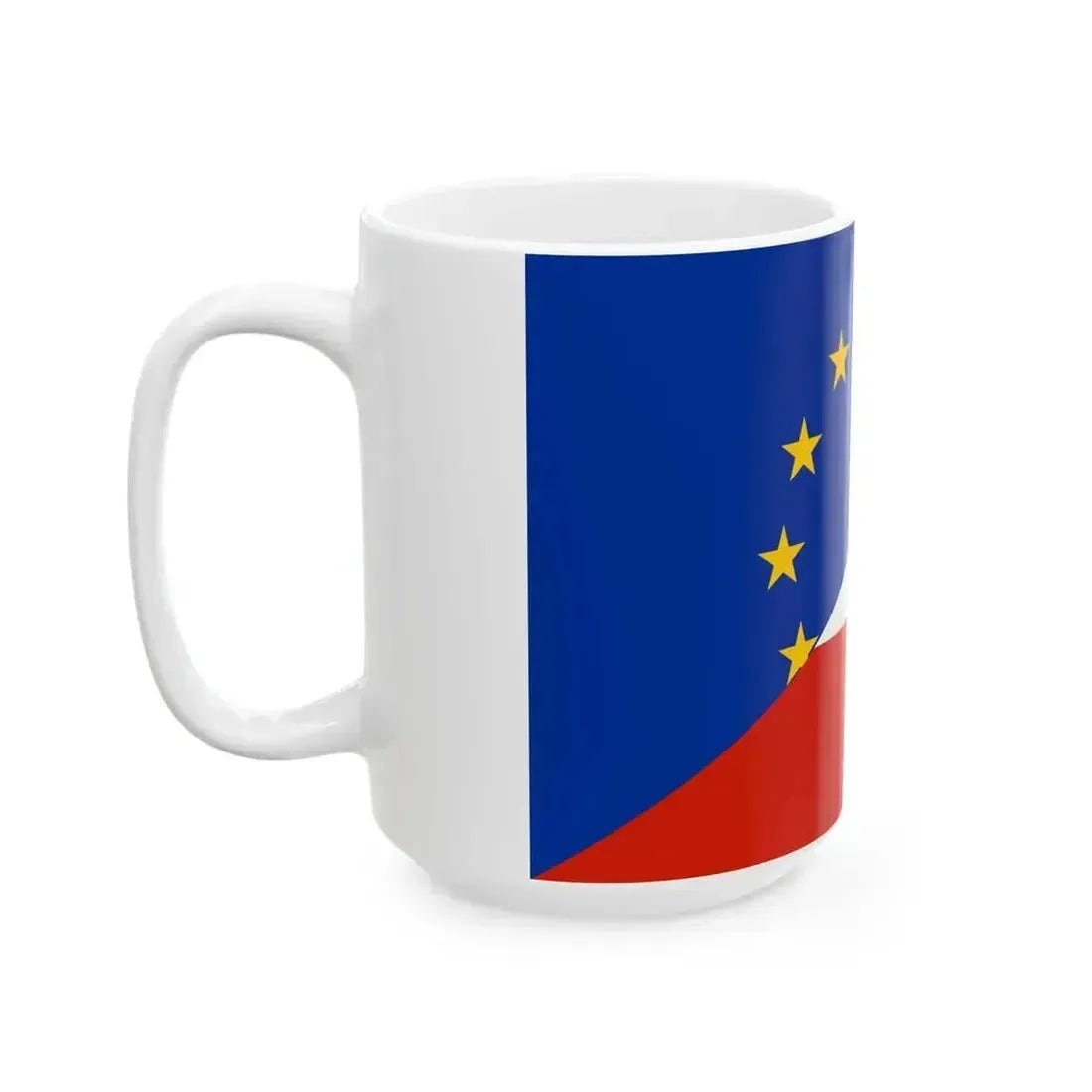 Flag of Europe and Austria (Austria) White Coffee Mug - Go Mug Yourself