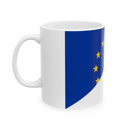 Flag of Europe and Indonesia (Indonesia) White Coffee Mug - Go Mug Yourself