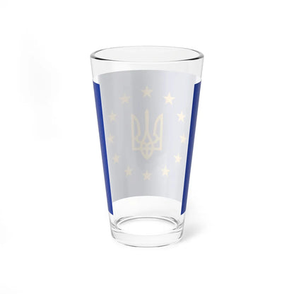 Flag of European Ukraine (Ukraine) Pint Glass 16oz - Go Mug Yourself